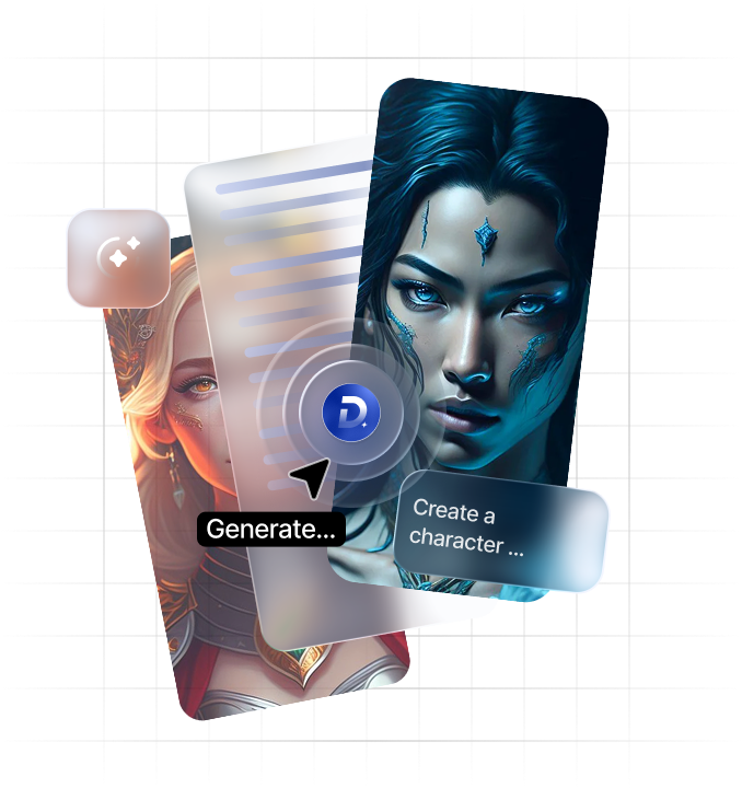 AI Character Creation Illustration